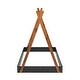 preview thumbnail 14 of 18, Wood Twin Size Tent Floor Bed with Triangle Structure