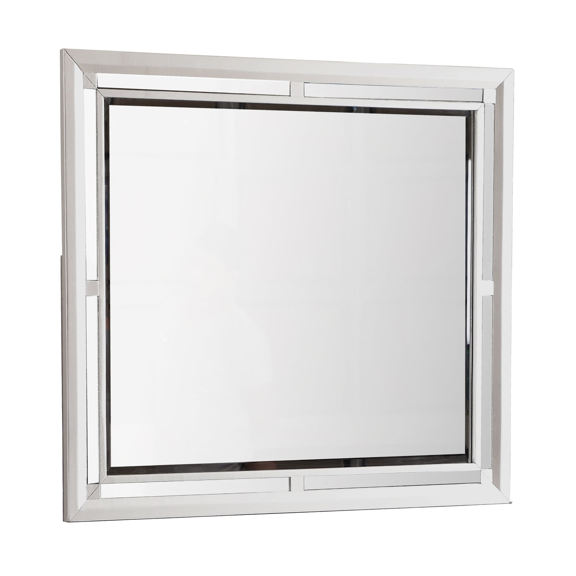 Stylish Bedroom Mirror with High-Quality Glass and Wood Veneer Finish