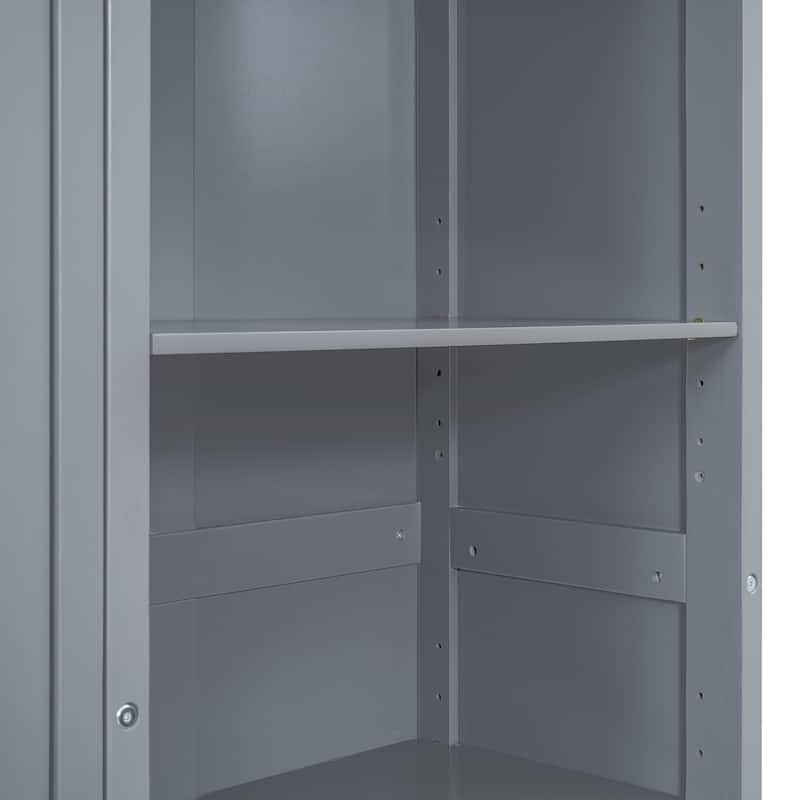 GDFStudio - Natalie Queen Murphy Bed with Open Shelves