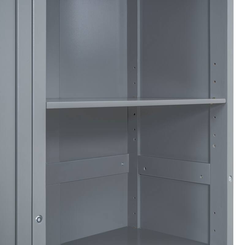Queen Size Murphy Wall Bed with Adjustable Shelves, Space-Saving Foldable Design, Dual Piston Metal Mechanism