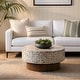preview thumbnail 1 of 6, Mila Coconut Shell Round Pedestal Coffee Table by East at Main Medium