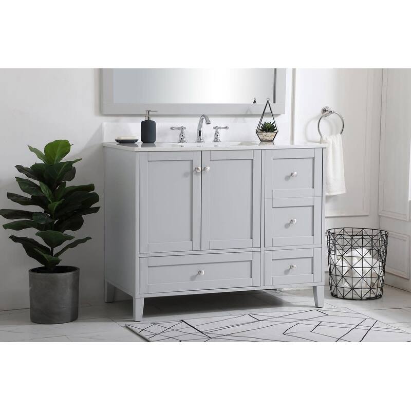 Elegant Lighting VF18042-BS Sommerville 42" Free Standing Single Basin