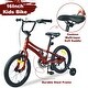 preview thumbnail 10 of 18, 16 Inch Road City Bike For Toddlers Kids, Steel Frame Road Bike With Training Wheels, Lightweight Kids City Bike