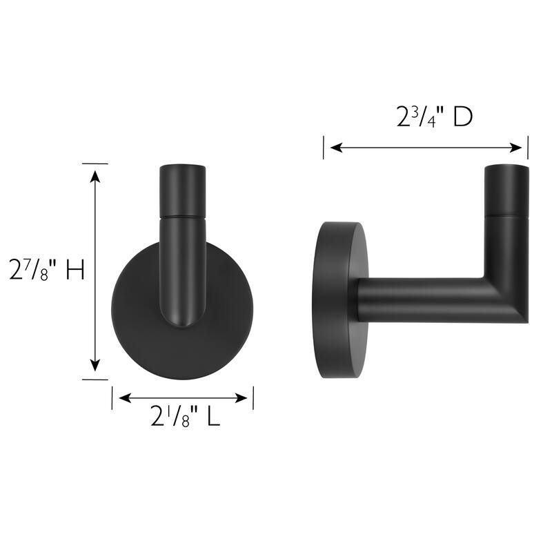 Design House Graz Park Matte Black Robe Hook