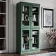 preview thumbnail 45 of 200, 100% Solid Wood 6-Shelf Bookcase with Optional Doors by Palace Imports 4 Dr Glass - Green