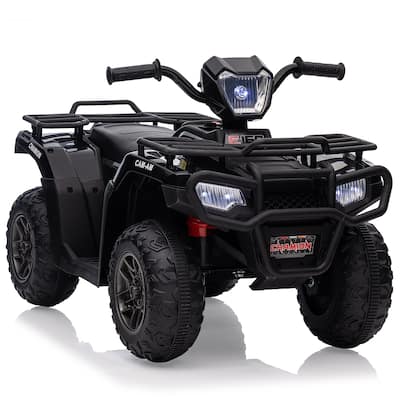 12V Kids Ride on ATV, Battery-Operated Car, Dual Speed Adjustment 1.5-2.2mph for Toddlers