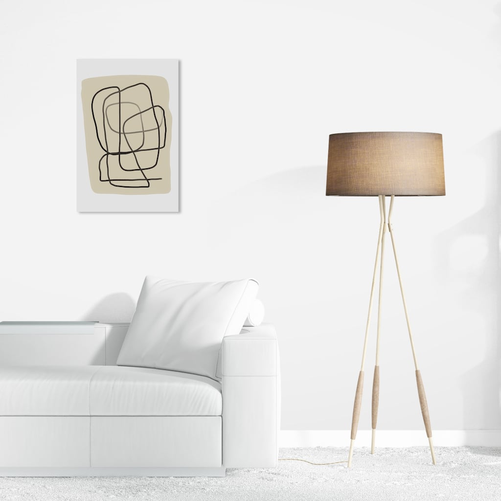 Wynwood Studio Canvas Abstract Abstract Theory Black and Tan Modern & Contemporary Wall Art Canvas Print