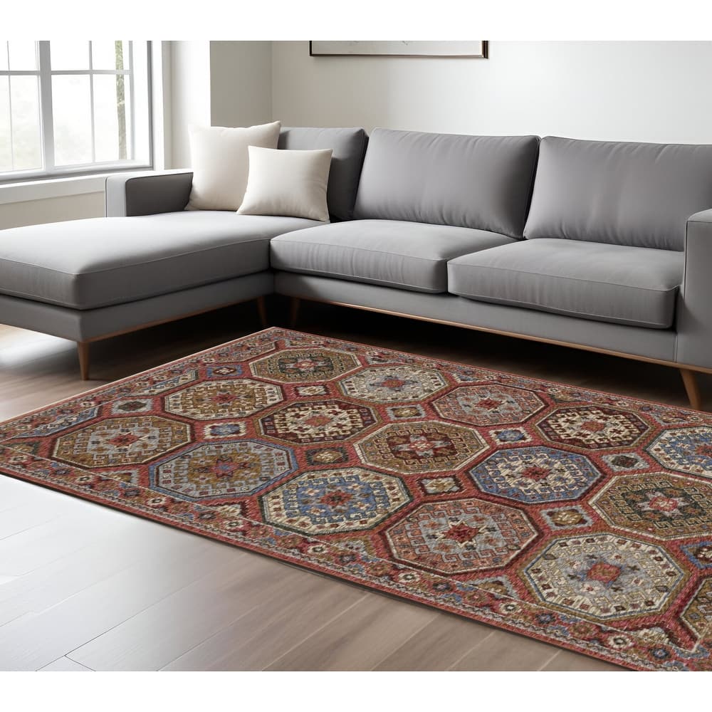 HomeRootsMedallion Bohemian Runner Area Rug