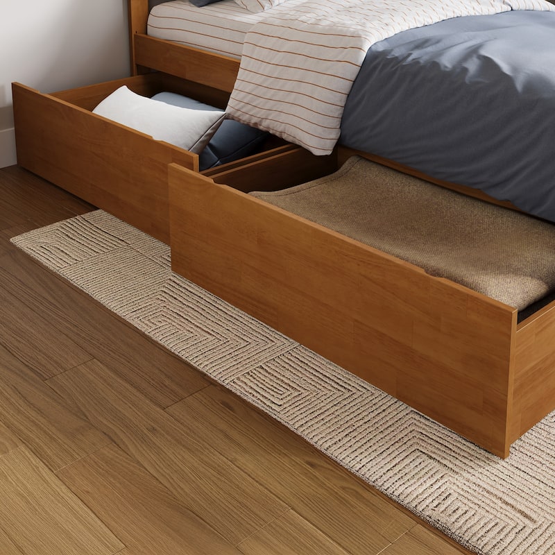 Concord Platform Bed with Footboard and Storage Drawers