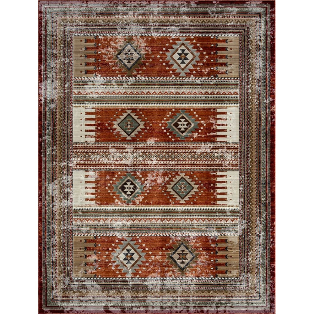 Petra Southwestern Power-Loom Area Rug