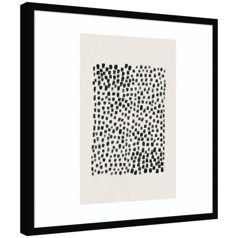 Kate and Laurel Abstract Black by Gabrielly Guedes Framed Wall Art Print
