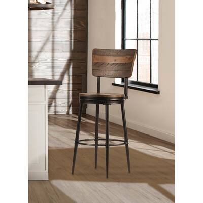 Hillsdale Furniture Jennings Wood and Metal Swivel Stool