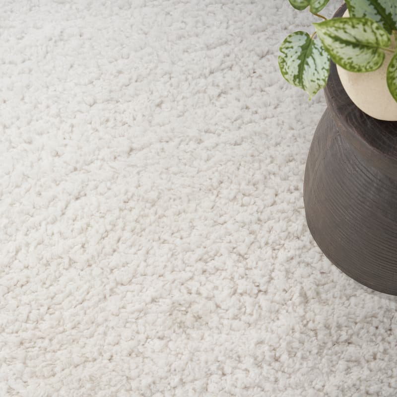 Nourison Modern Shag Indoor only Grey Solid Area Rug