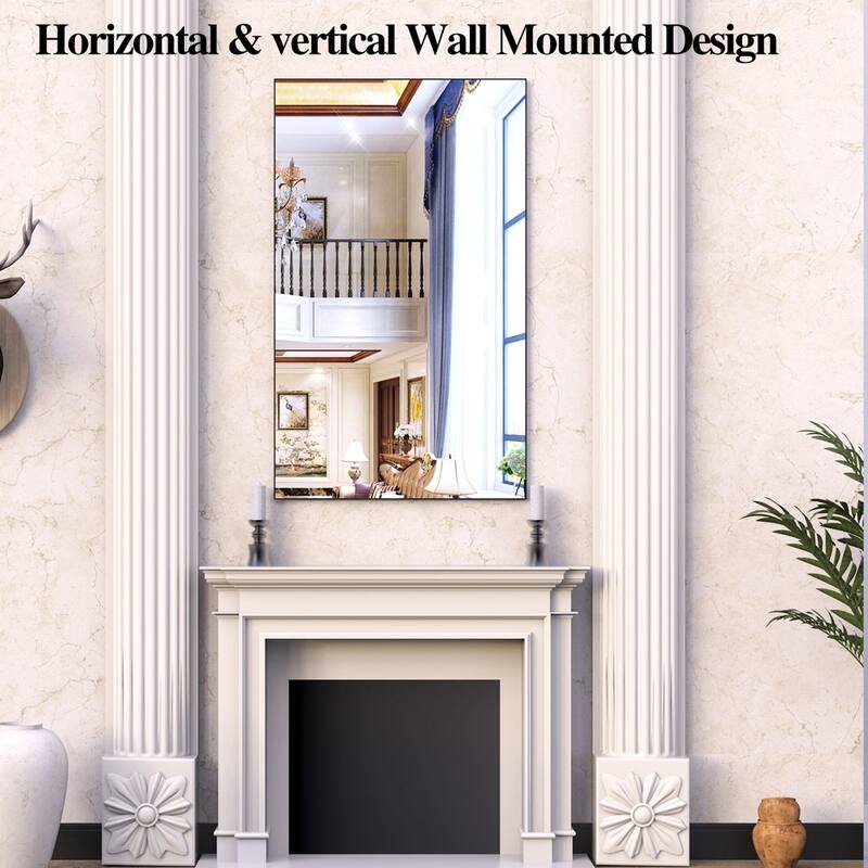 Large Rectangular Framed Wall Mount Bathroom Vanity Mirror - 60" x 36"