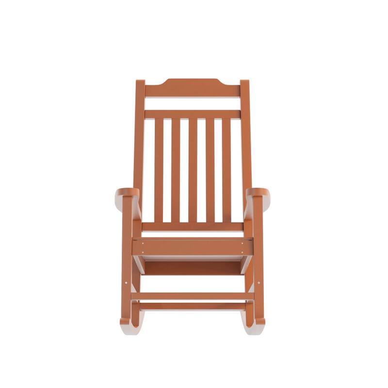 All-Weather Rocking Chair in Faux Wood - Patio and Backyard Furniture