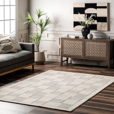 Nuloom Danika Abstract Checkered Wool Area Rug