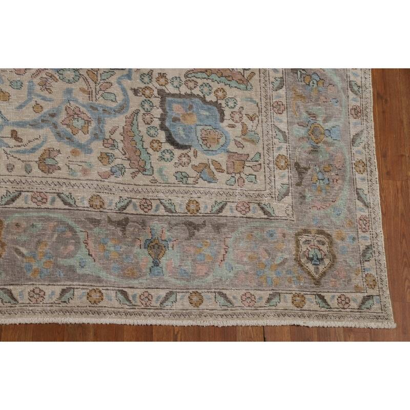 Medallion Tabriz Persian Area Rug Handmade Living Room Wool Carpet - 8'4"x 11'7"