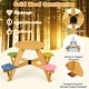 preview thumbnail 8 of 8, Gymax Kids Picnic Table w/ Stools Wooden Activity Desk Set w/ Foldable