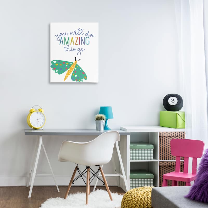 Stupell Amazing Things with Dragonfly Canvas Wall Art Design By Kim Allen