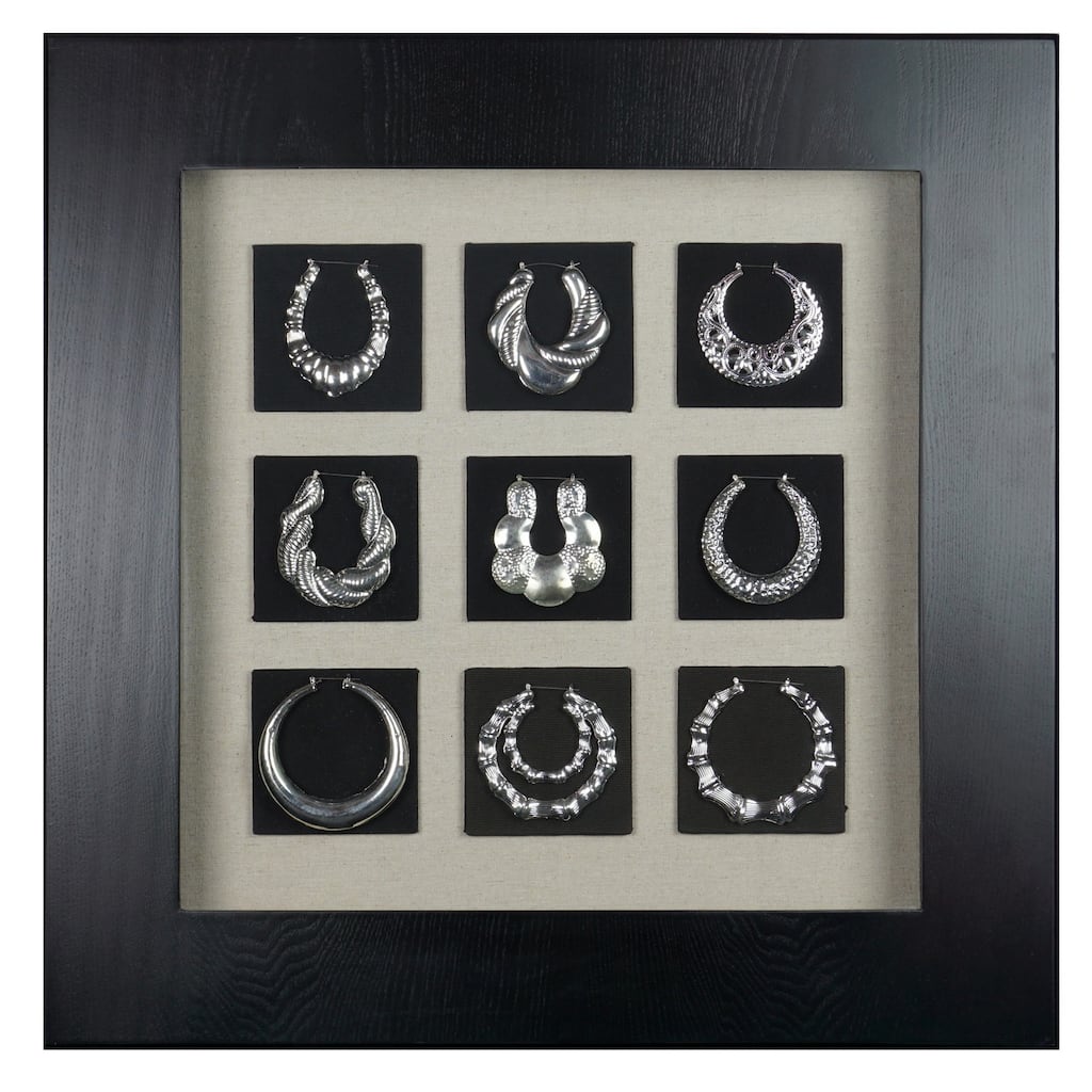 HUJI Ethnic Earring Collection Shadow Box Wall Décor