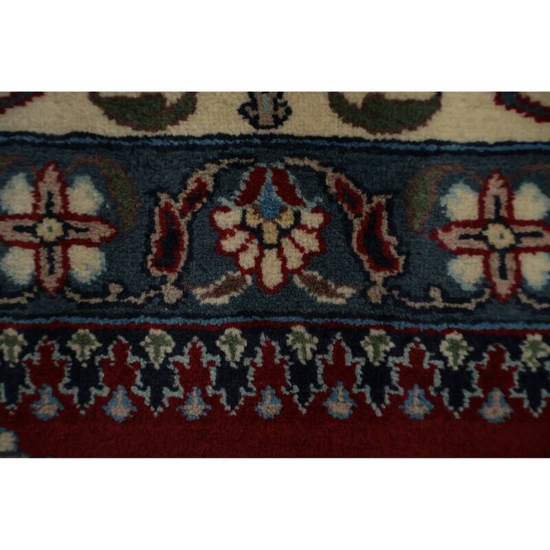 Hand Knotted Oriental 100% Wool Carpet Traditional Floral Red Sarouk Area Rug - 10' 6'' X 8' 0''