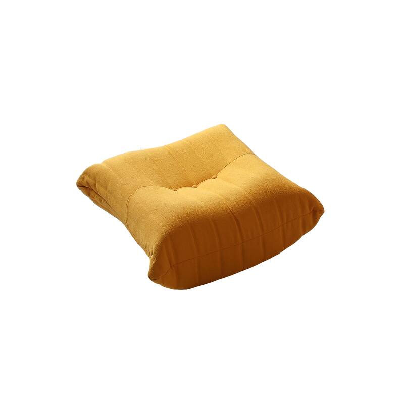 Teddy Fabric Soft Single Sofa with Ottoman