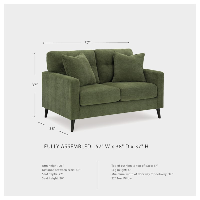 Signature Design by Ashley Bixler Loveseat - 57" W x 38" D x 37" H