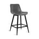 preview thumbnail 39 of 43, LUE BONA Faux Leather Bar Stools Counter Height Stools with Backs and Metal Legs (Set of 4)