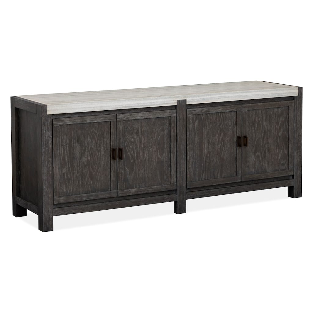 Magnussen Home Plum Creek Ravenwood Black Door Console - 70''W x 18''D x 28''H