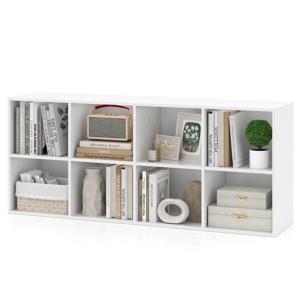 Costway 8-Cube Bookcase Bookshelf with 2 Anti-Tipping Kits Storage - See Details