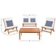 preview thumbnail 28 of 75, SAFAVIEH Outdoor Chaston 4-Piece Conversation Patio Set with Accent Pillows