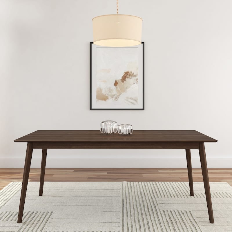 Mid-Century Modern 48" Rectangular Dining Table for 6