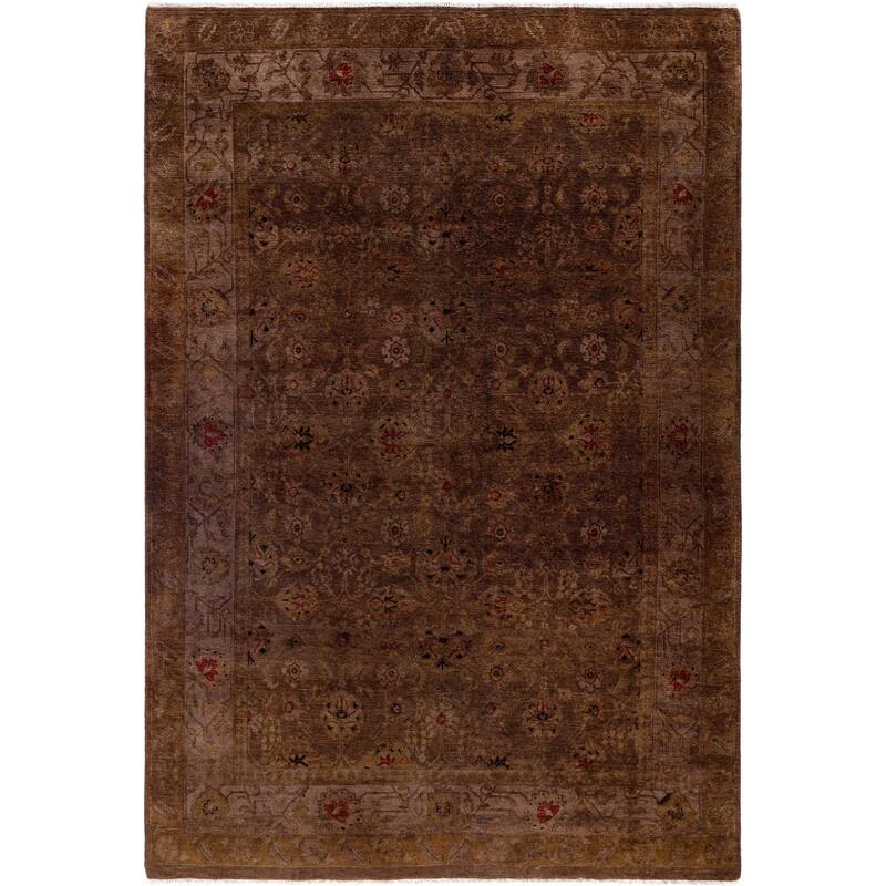 Overdyed One-of-a-Kind Hand-Knotted Area Rug - Brown - 6' 2" x 8' 10"