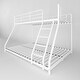 preview thumbnail 4 of 7, Twin Over Full Metal Bunk Bed with Comfortable Rungs, Easy to Assemble, and Guardrails