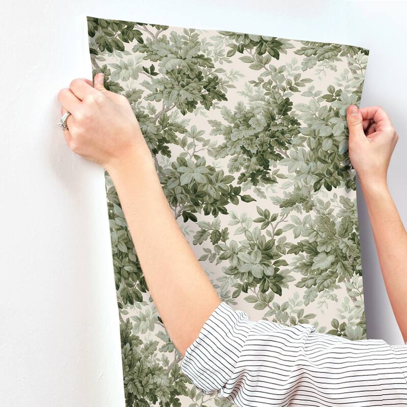 A-Street Prints Greenwood Moss Deciduous Wallpaper