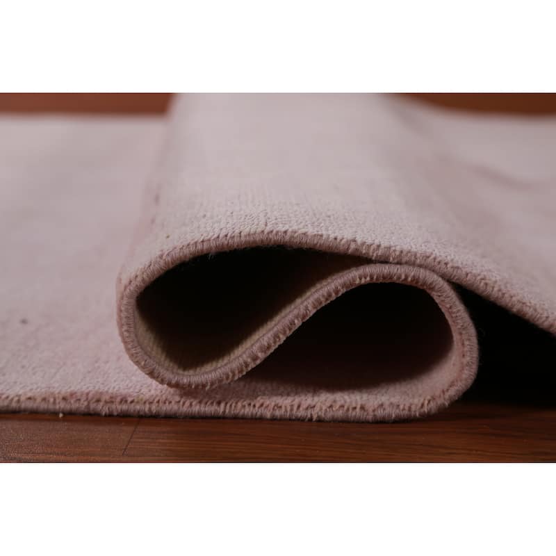 Hand Knotted Oriental 100% Wool Carpet Modern Solid Purples Gabbeh Area Rug - 10' 1'' X 5' 3''