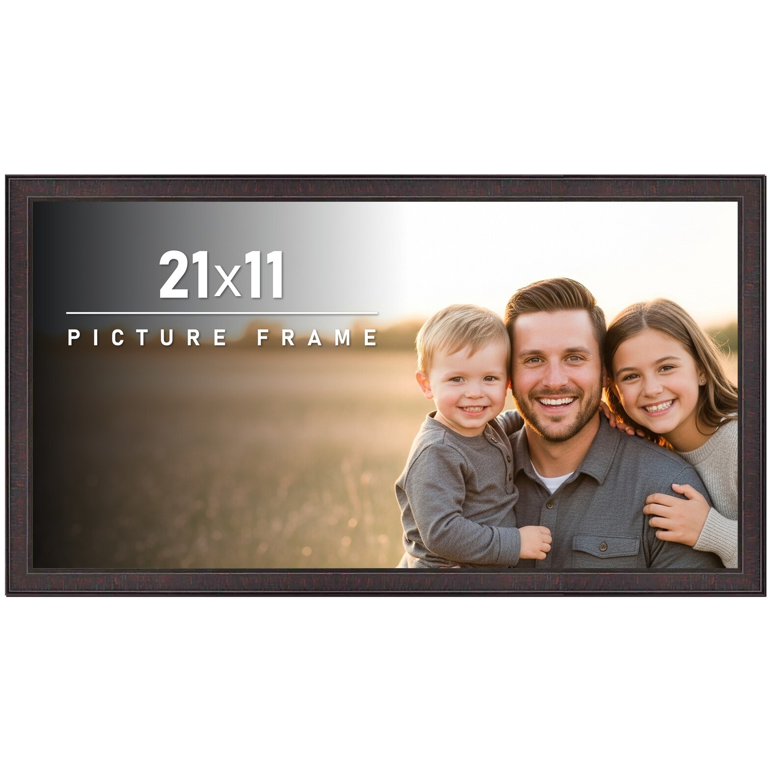 21x11 Frame Brown Solid Wood Picture Frame - Complete Modern Photo