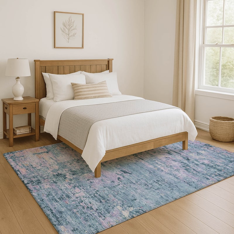 Premium Washable Super Soft Solid Abstract Mayfield Rug