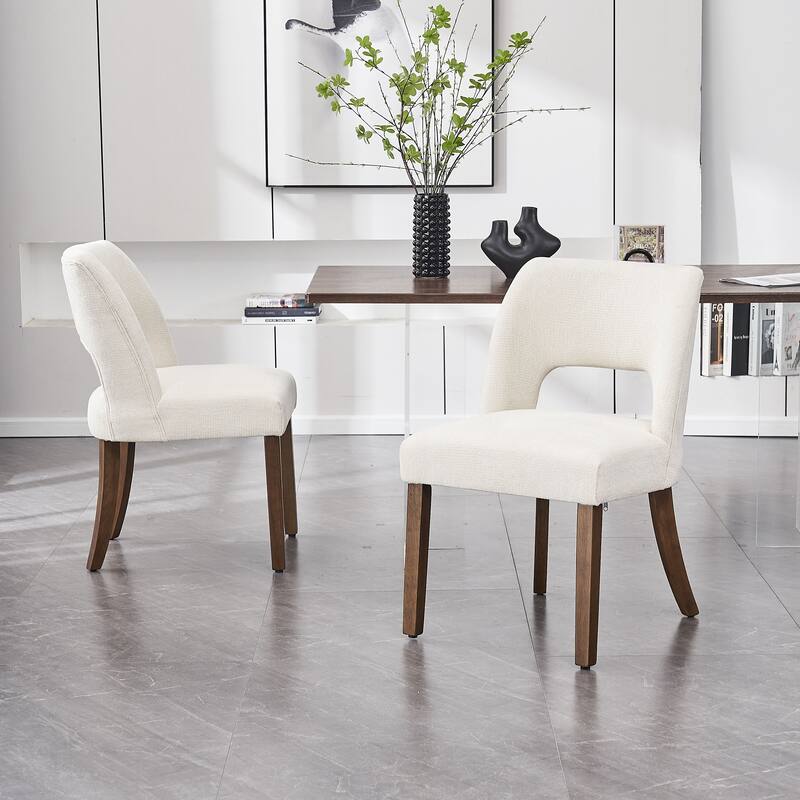 Wooden Dining Chairs Set of 2/4/6,Modern Fabric Upholstered Dining Room Chair Kitchen Chairs