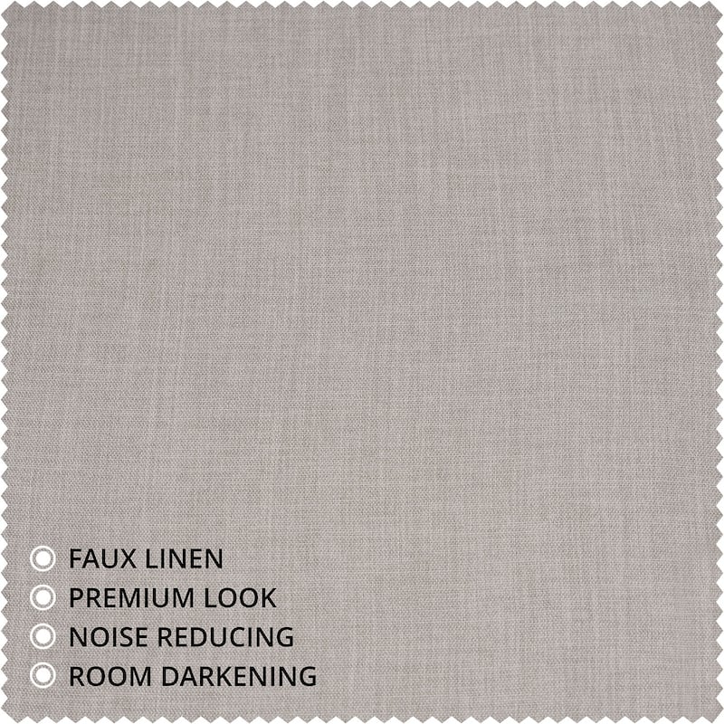 Exclusive Fabrics Textured Faux Linen Extra Wide Room Darkening Curtains for Bedroom & Living Room Curtains (1 Panel)