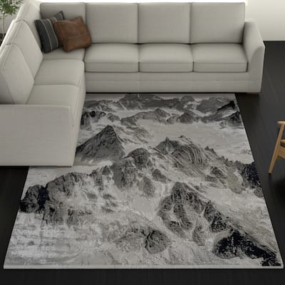 HomeRoots Abstract Bohemian Rectangle Area Rug