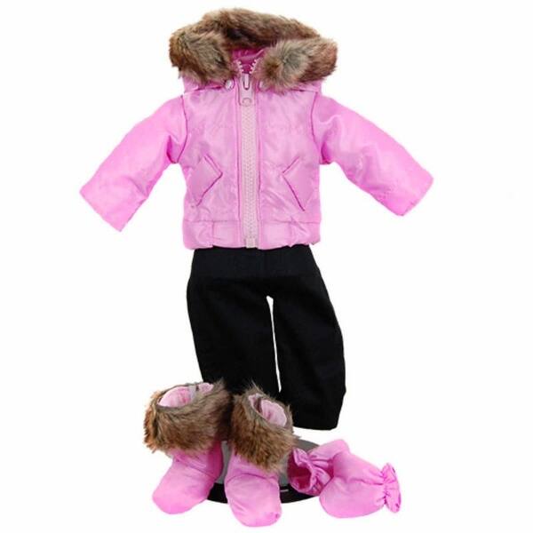 Shop 15 In Baby Doll Clothes Twin 6pc Pink Winter Jacket Pants Boots Mittens Fits Bitty Baby Dolls Overstock 25857090