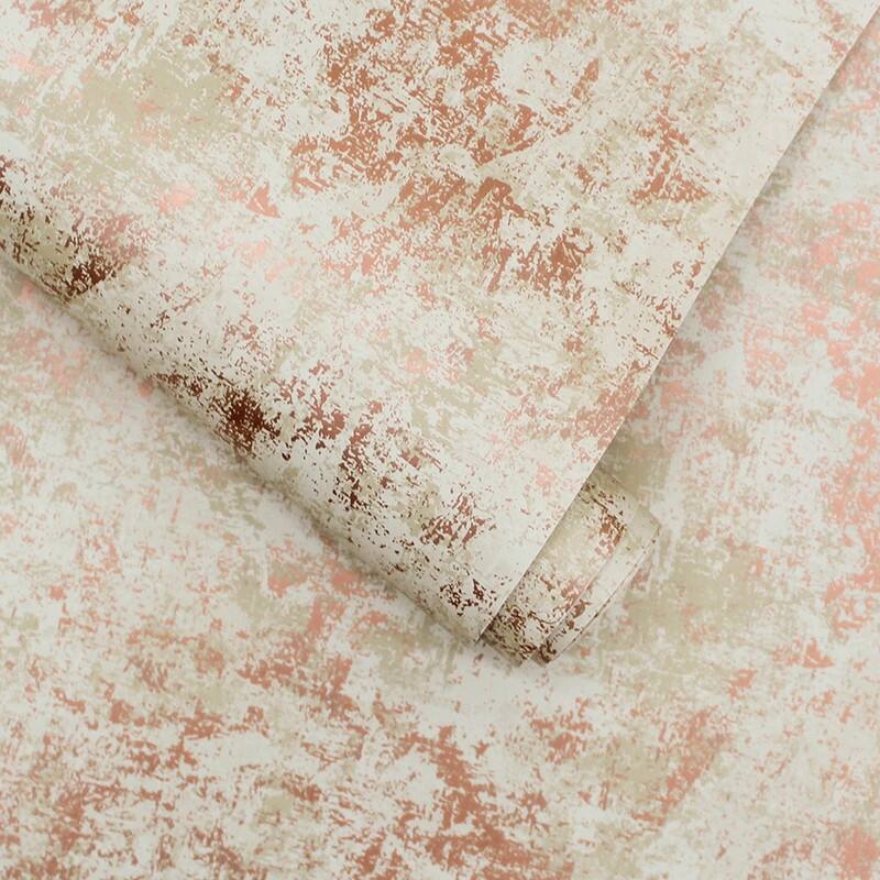 Tempaper & Co.® Distressed Gold Leaf Peel and Stick Wallpaper Bed