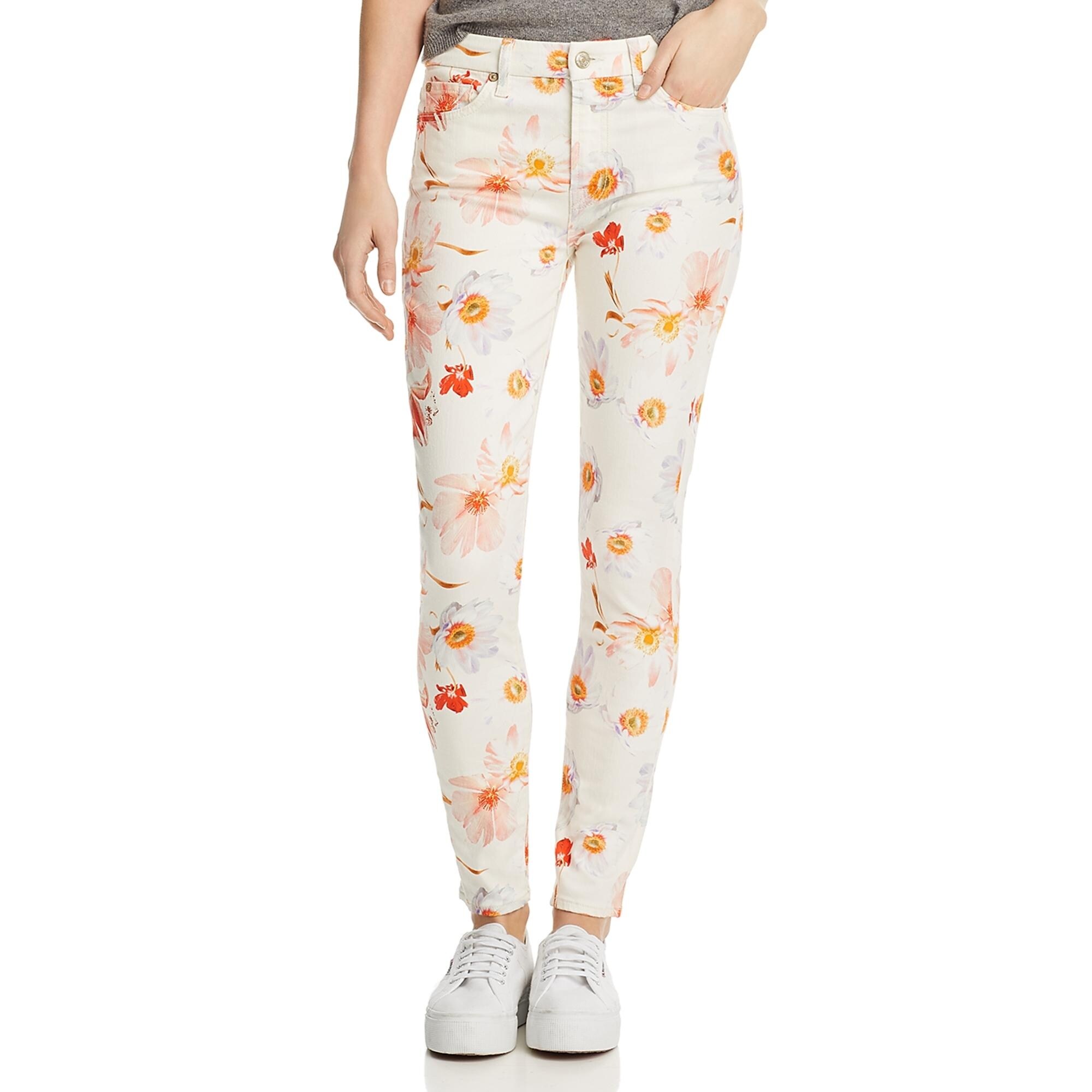 7 for all mankind floral jeans