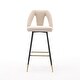 preview thumbnail 16 of 45, Modern Set of 2 Barstools with Nailheads