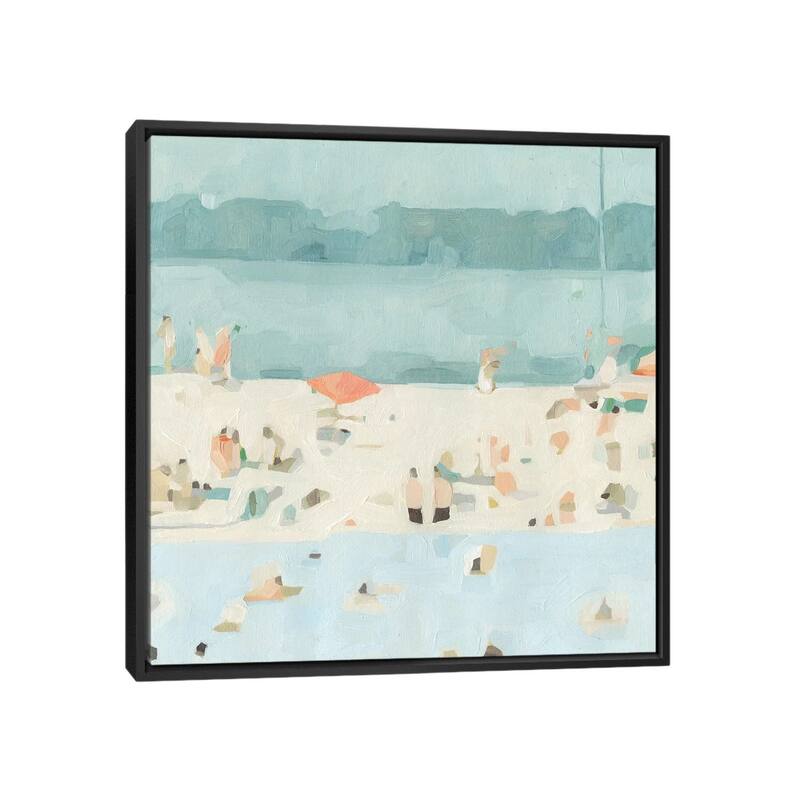 iCanvas "Sea Glass Sandbar II" by Emma Scarvey Framed Canvas Print - Black - 37x37