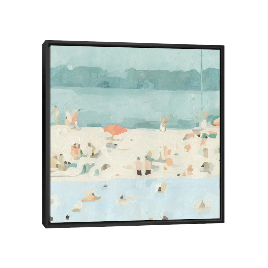 iCanvas "Sea Glass Sandbar II" by Emma Scarvey Framed Canvas Print