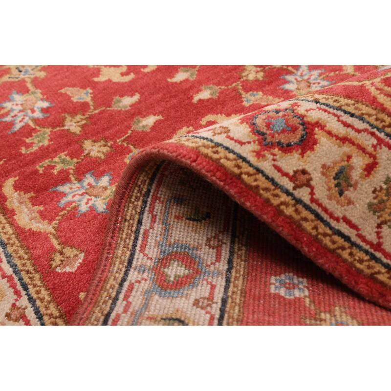 ECARPETGALLERY Hand-knotted Finest Oushak Red Wool Rug - 2'6 x 7'11