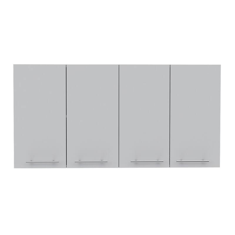 Sitka Wall Cabinet, Two Spacious Divisions, Four Doors - White