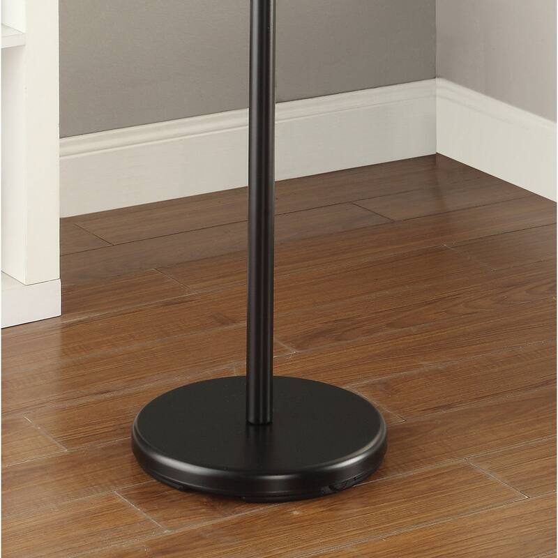 Metal 18-Hook Coat Rack in Black